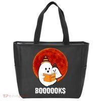 Boooooks Funny Cute Halloween Book Tote Bag thumb 0