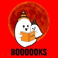 Boooooks Funny Cute Halloween Book Santa Hat thumb 1