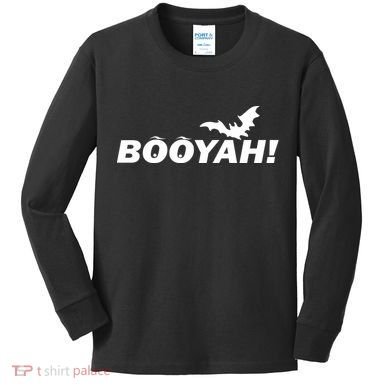BOOYAH! Bat Halloween Kids Long Sleeve Shirt