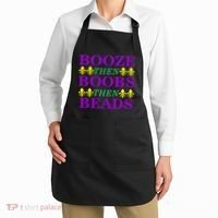 Booze then Boobs then Beads Mardi Gras New Orleans Apron thumb 2