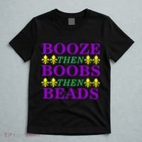 Booze then Boobs then Beads Mardi Gras New Orleans T-Shirt thumb 5