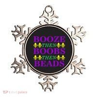 Booze then Boobs then Beads Mardi Gras New Orleans Ornament thumb 0