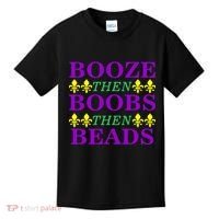 Booze then Boobs then Beads Mardi Gras New Orleans Kids T-Shirt thumb 0