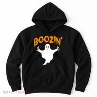 Boozin' Ghost With Beer Hoodie thumb 0