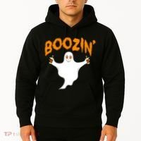 Boozin' Ghost With Beer Hoodie thumb 2