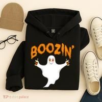 Boozin' Ghost With Beer Hoodie thumb 4