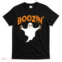 Boozin' Ghost With Beer T-Shirt thumb 0