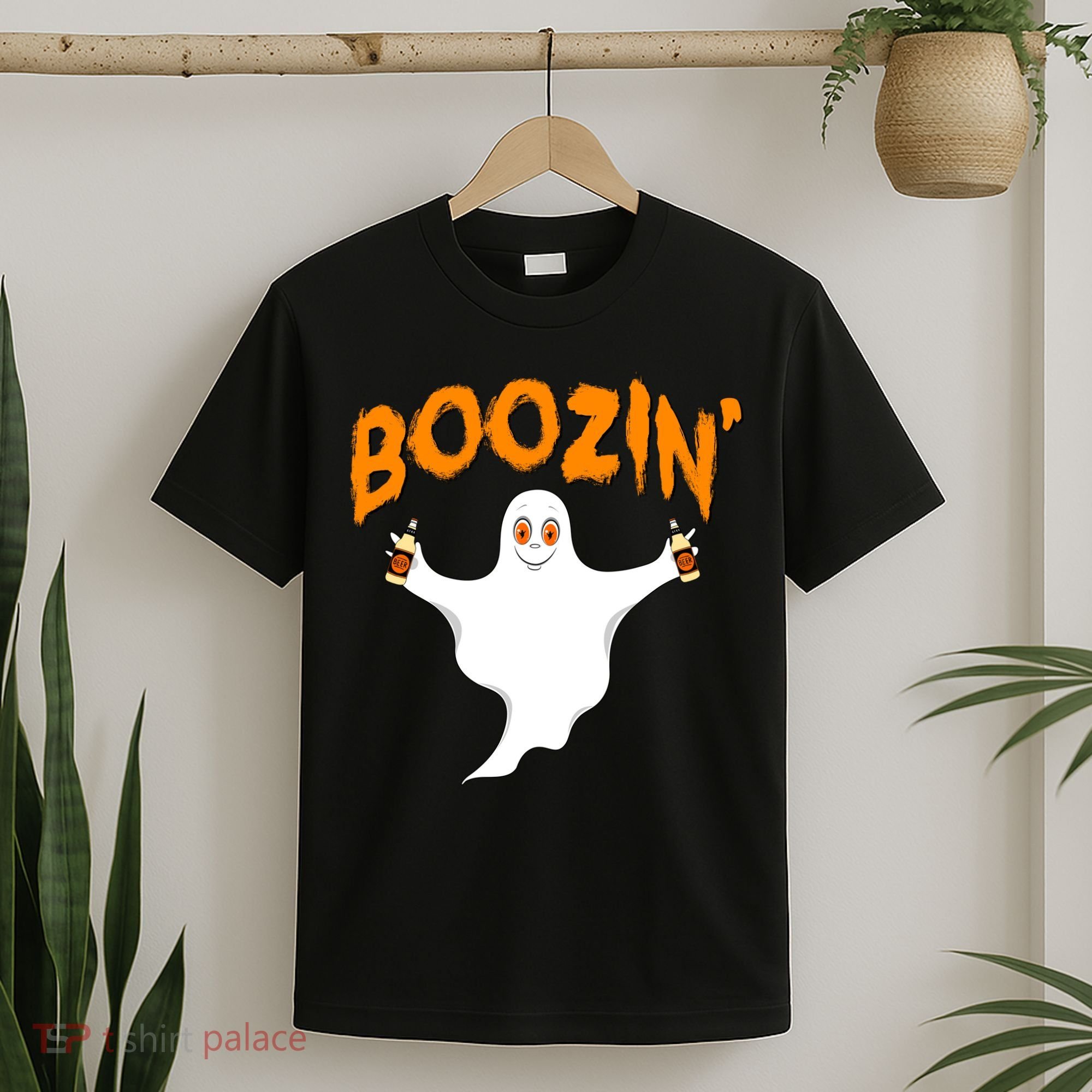 Boozin' Ghost With Beer T-Shirt