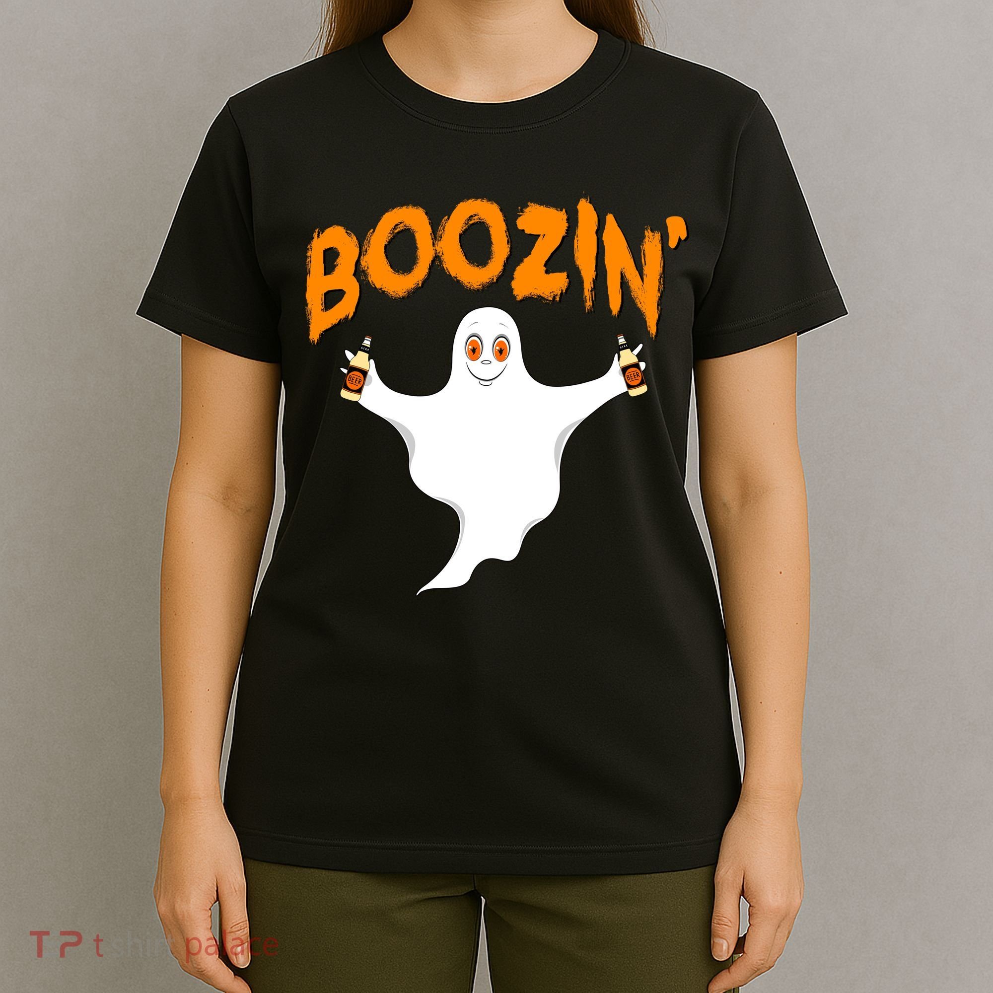 Boozin' Ghost With Beer T-Shirt