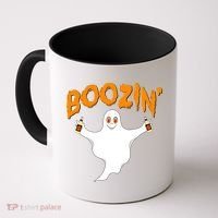 Boozin' Ghost With Beer Coffee Mug thumb 0