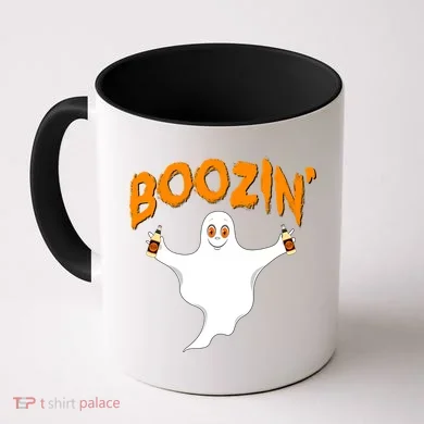 Boozin' Ghost With Beer Coffee Mug