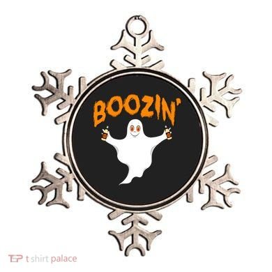 Boozin' Ghost With Beer Ornament
