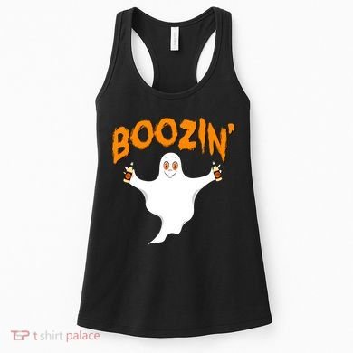 Boozin' Ghost With Beer Women's Tank Top