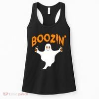 Boozin' Ghost With Beer Women's Tank Top thumb 0