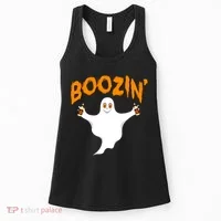 Boozin' Ghost With Beer Women's Tank Top thumb 0