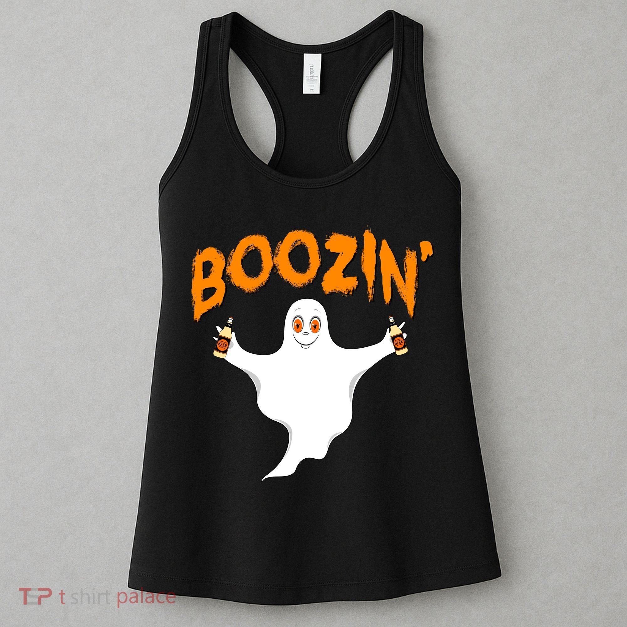 Boozin' Ghost With Beer Women's Tank Top
