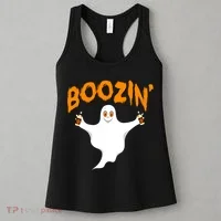 Boozin' Ghost With Beer Women's Tank Top thumb 3