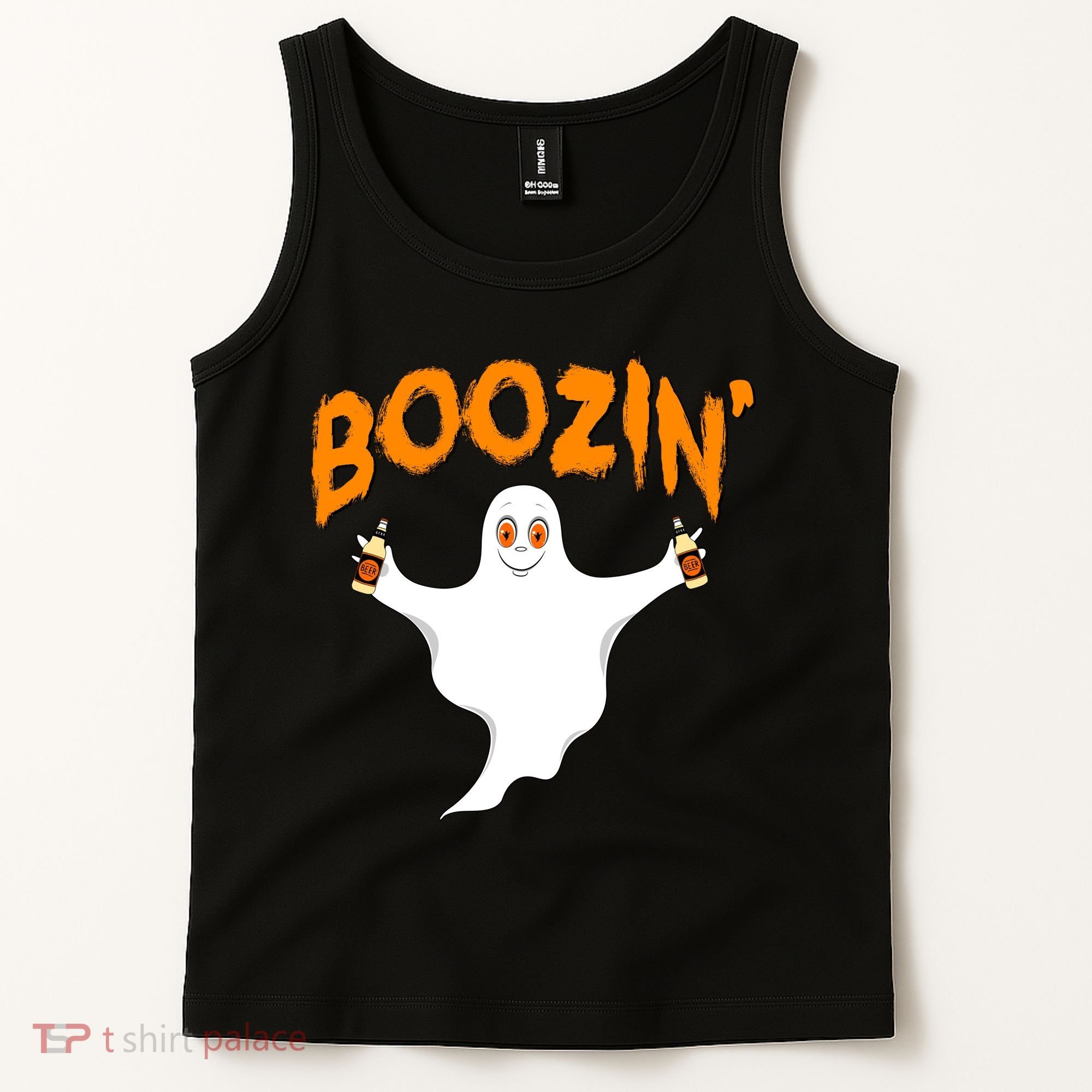 Boozin' Ghost With Beer Tank Top