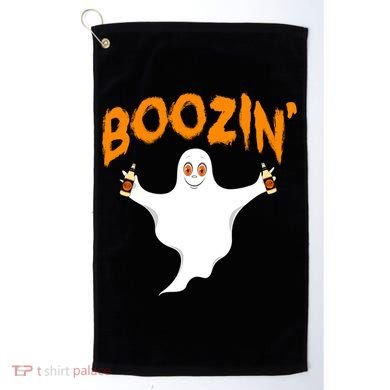 Boozin' Ghost With Beer Golf Towel