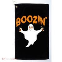 Boozin' Ghost With Beer Golf Towel thumb 0
