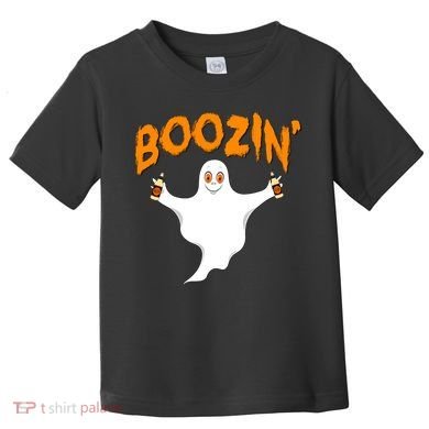 Boozin' Ghost With Beer Toddler T-Shirt