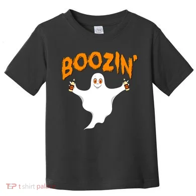 Boozin' Ghost With Beer Toddler T-Shirt
