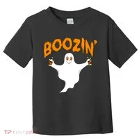 Boozin' Ghost With Beer Toddler T-Shirt thumb 0