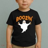Boozin' Ghost With Beer Toddler T-Shirt thumb 2