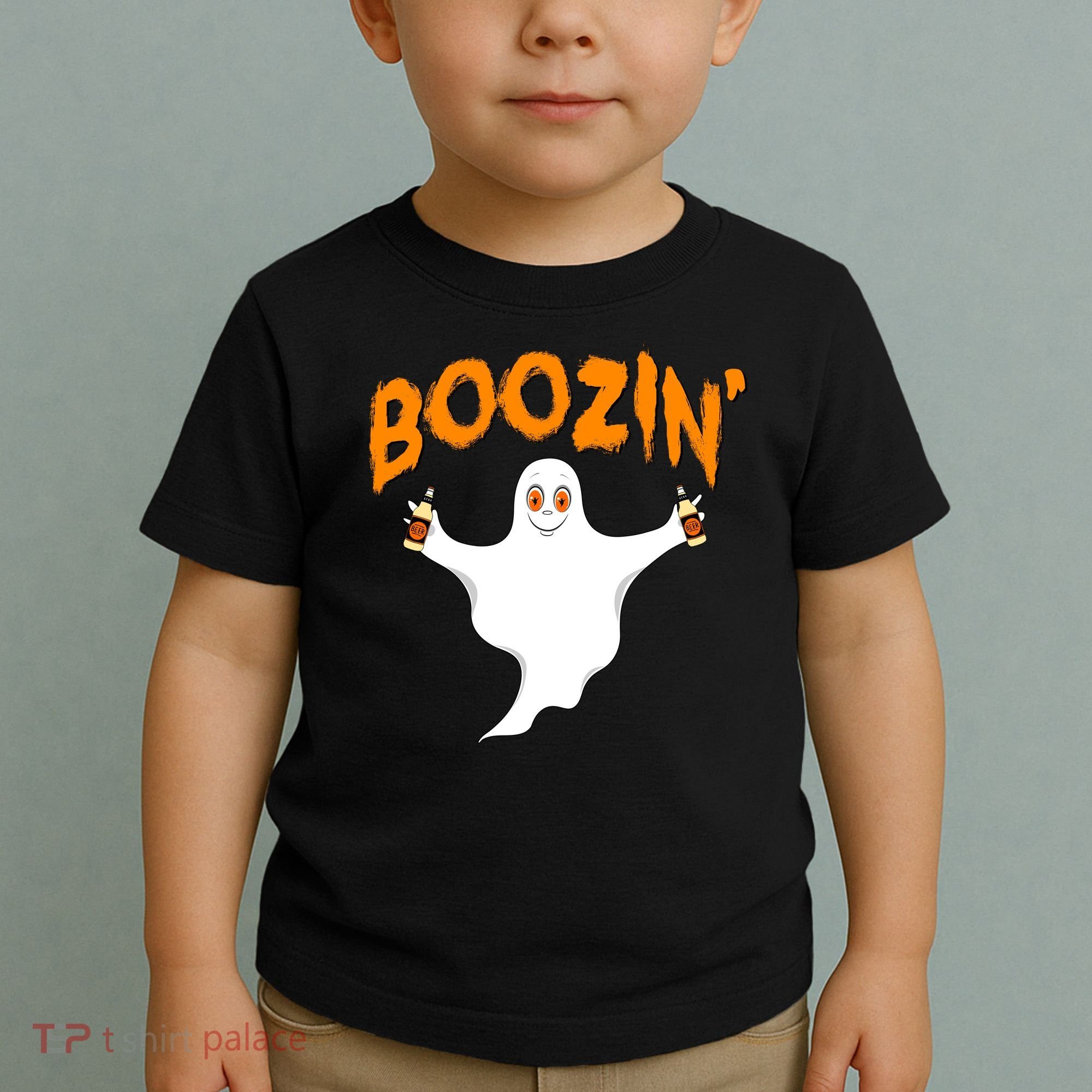 Boozin' Ghost With Beer Toddler T-Shirt