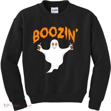 Boozin' Ghost With Beer Kids Sweatshirt