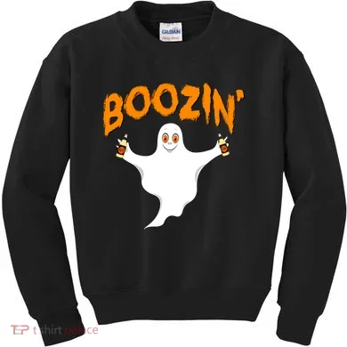 Boozin' Ghost With Beer Kids Sweatshirt