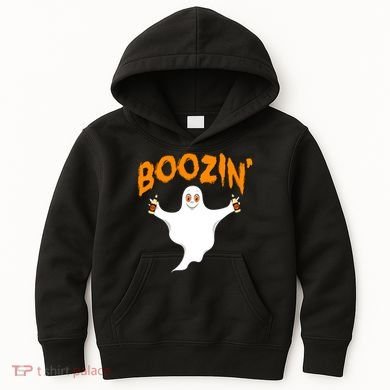 Boozin' Ghost With Beer Kids Hoodie