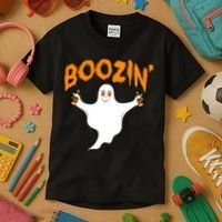 Boozin' Ghost With Beer Kids T-Shirt thumb 3