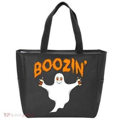 Boozin' Ghost With Beer Tote Bag