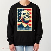 Barack Obama President 44 American Flag Happy Democrat Women's Sweatshirt thumb 0