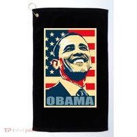 Barack Obama President 44 American Flag Happy Democrat Golf Towel thumb 0