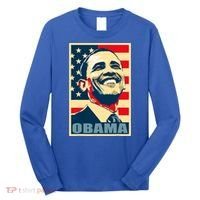 Barack Obama President 44 American Flag Happy Democrat Long Sleeve Shirt thumb 0