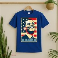 Barack Obama President 44 American Flag Happy Democrat T-Shirt thumb 2