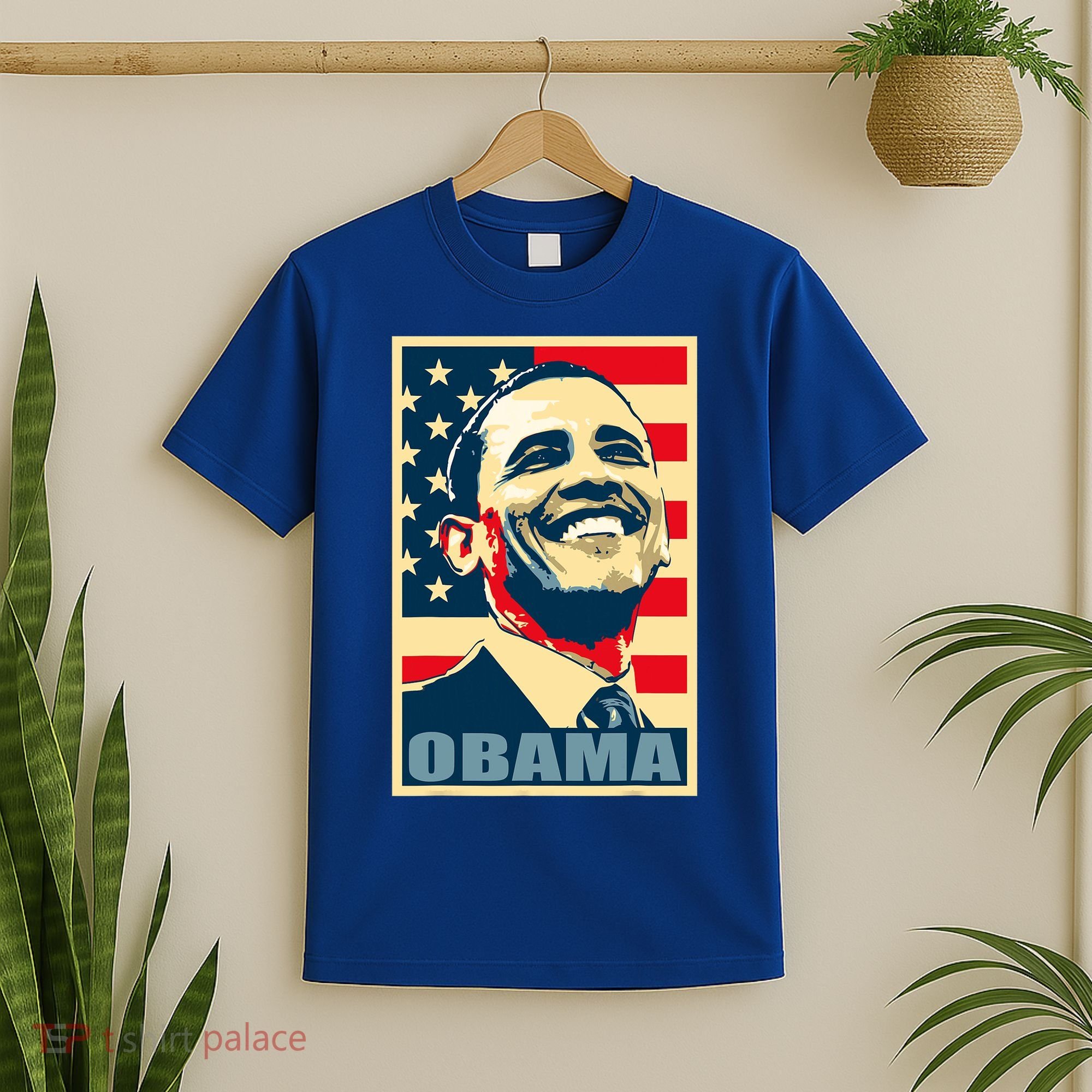 Barack Obama President 44 American Flag Happy Democrat T-Shirt