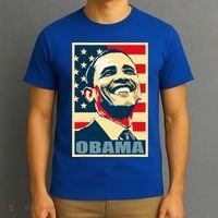 Barack Obama President 44 American Flag Happy Democrat T-Shirt thumb 3