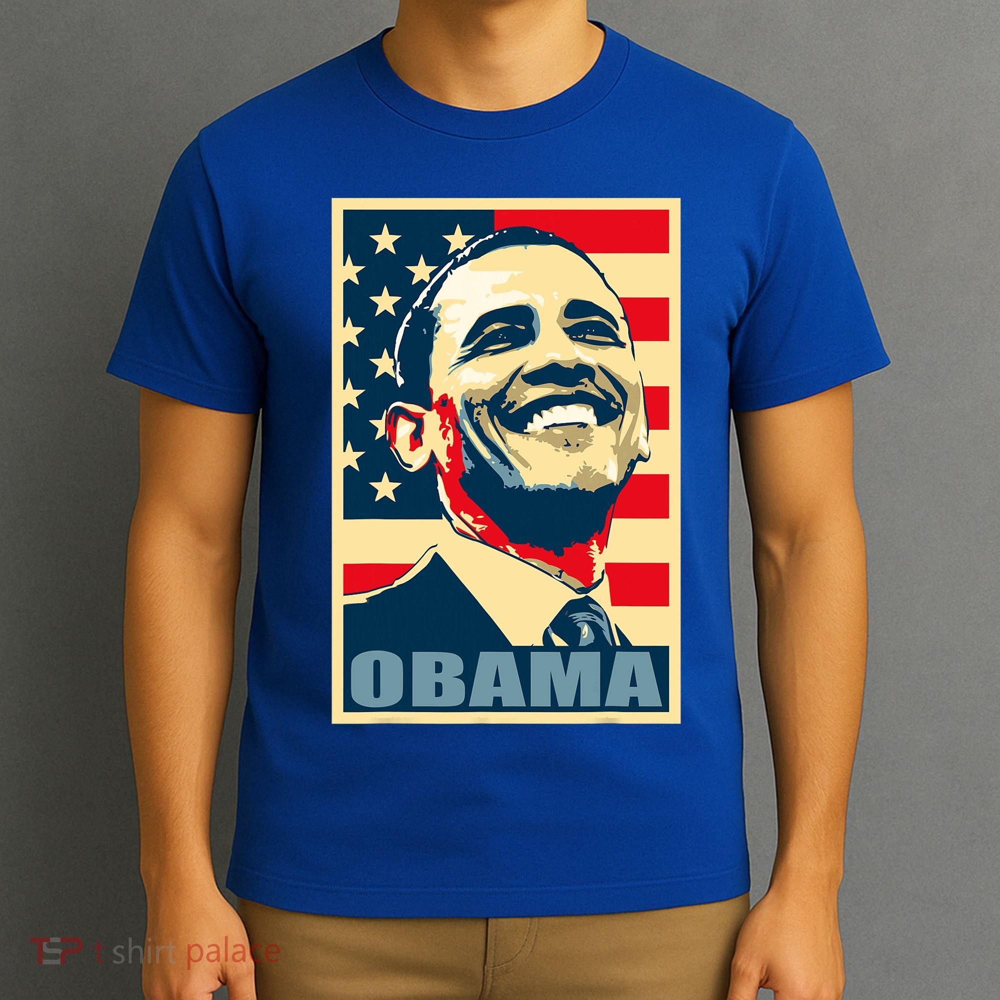 Barack Obama President 44 American Flag Happy Democrat T-Shirt