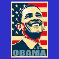 Barack Obama President 44 American Flag Happy Democrat Polo thumb 2