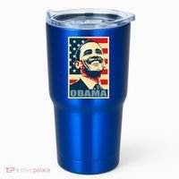 Barack Obama President 44 American Flag Happy Democrat Tumbler thumb 0