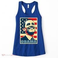 Barack Obama President 44 American Flag Happy Democrat Women's Tank Top thumb 0