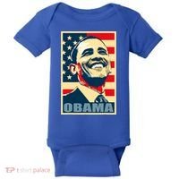 Barack Obama President 44 American Flag Happy Democrat Baby Bodysuit thumb 0