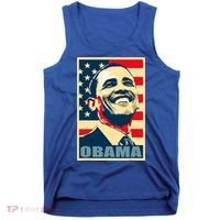 Barack Obama President 44 American Flag Happy Democrat Tank Top thumb 0
