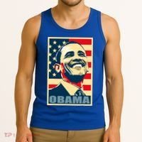 Barack Obama President 44 American Flag Happy Democrat Tank Top thumb 3