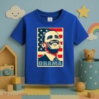 Barack Obama President 44 American Flag Happy Democrat Toddler T-Shirt thumb 3