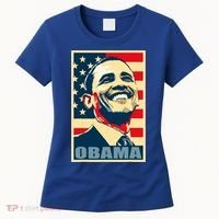 Barack Obama President 44 American Flag Happy Democrat Women's T-Shirt thumb 0