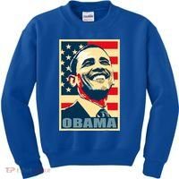 Barack Obama President 44 American Flag Happy Democrat Kids Sweatshirt thumb 0